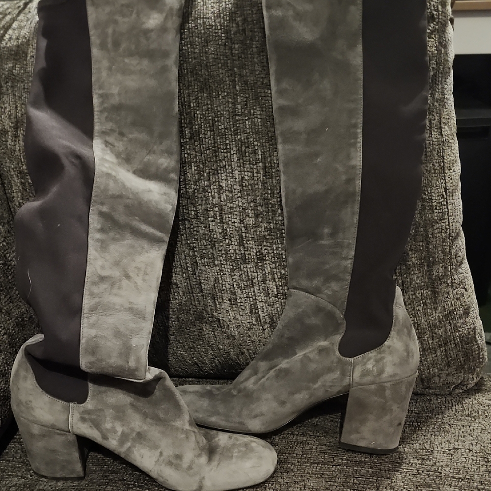 Stuart Weitzman Gray Over the Knee Boots